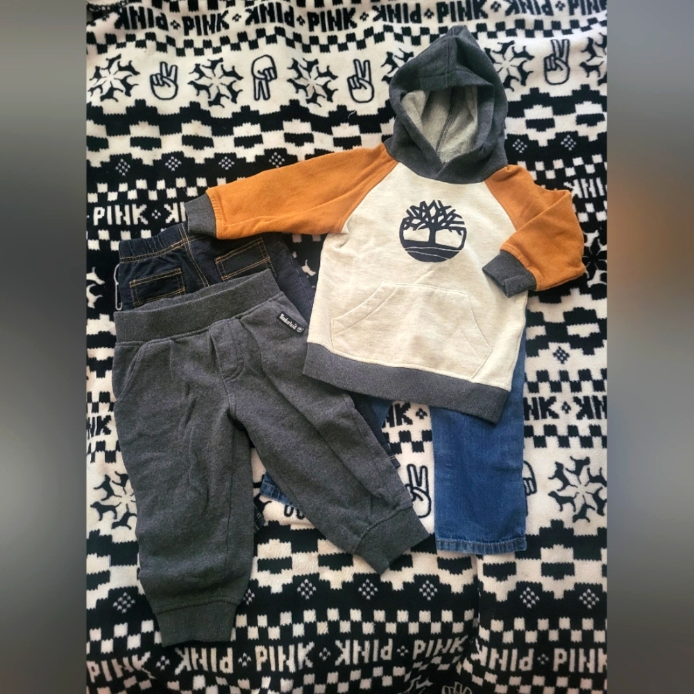 Timberland boys 24 months hoodie sweatpants set~7 for all mankind jeans.